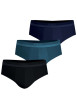Thumbnail Lot de 3 slips en coton multicolores unis pourvus du nom de la marque imprimé