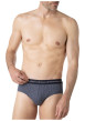 Thumbnail Lot de 3 slips en coton marine à motifs pourvus d'une taille élastiquée - Image 2