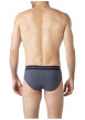 Thumbnail Lot de 3 slips en coton marine à motifs pourvus d'une taille élastiquée - Image 3