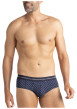 Thumbnail Lot de 3 slips en coton marine à motifs pourvus d'une taille élastiquée - Image 4