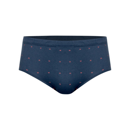 Slip en coton marine à motifs pourvu d'une...