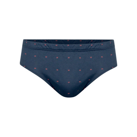 Slip en coton marine pourvu de motifs de noeuds...