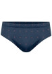 Thumbnail Slip en coton marine pourvu de motifs de noeuds rouges brodés