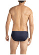 Thumbnail Slip en coton marine pourvu de motifs de noeuds rouges brodés - Image 3