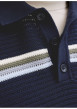 Thumbnail Polo en coton biologique marine à rayures avec une coupe droite - Image 5