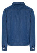 Thumbnail Blouson en jean en coton indigo uni avec une coupe droite et un col chemise - Image 2