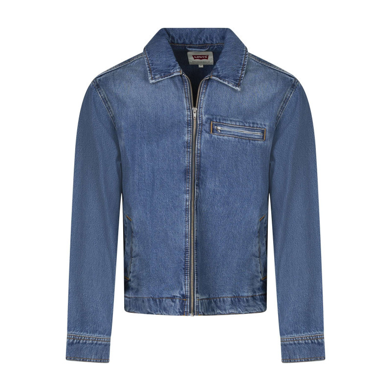 Levi's® - Blouson En Jean En Coton Bleu Denim Uni Avec Une Coupe Droite Et Un Col à Revers - Bleu