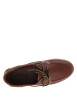 Thumbnail Mocassins bateau cognac en cuir avec un talon plat et à slip-on - Image 4