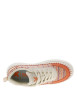 Thumbnail Baskets corail à plateforme avec lacets plats tressés et surpiqûres oranges - Image 4