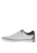 Thumbnail Tennis blanches à semelle plate avec des lacets et un zip latéral - Image 2