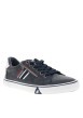 Thumbnail Tennis bleu marine à semelle à talon plat et à lacets et zip latéral - Image 3