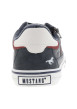 Thumbnail Tennis bleu marine à semelle à talon plat et à lacets et zip latéral - Image 6