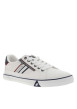 Thumbnail Tennis blanches à semelle à talon plat et à lacets et zip latéral - Image 3