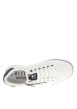 Thumbnail Tennis blanches à semelle à talon plat et à lacets et zip latéral - Image 4