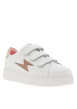 Thumbnail Sneakers blanches avec le talon or à semelle plate et à bandes auto-agrippantes - Image 3
