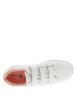 Thumbnail Sneakers blanches avec le talon or à semelle plate et à bandes auto-agrippantes - Image 4