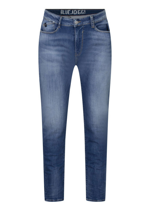 Jean 800/12 Jogg en coton bleu pourvu d’une coupe droite et de multiples poches