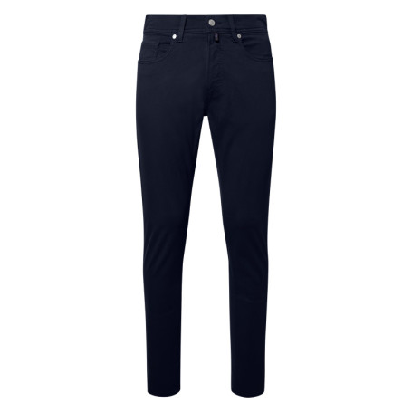 Pantalon en coton marine uni avec une coupe...