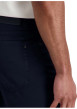 Thumbnail Pantalon en coton marine uni avec une coupe ajustée et des poches à l'italienne - Image 5