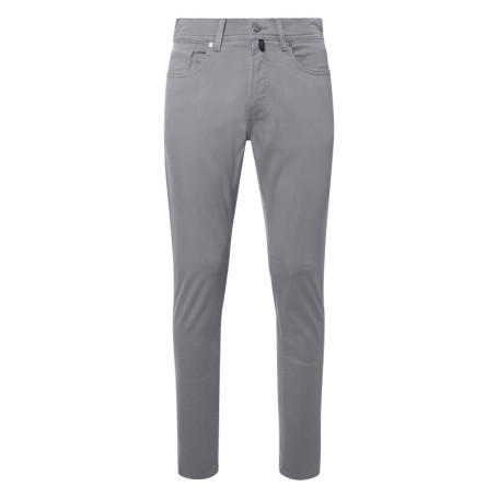 Pantalon en coton gris uni avec une coupe...