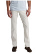 Thumbnail Pantalon en coton écru uni avec une coupe ajustée et des poches à l'italienne - Image 2
