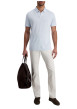 Thumbnail Pantalon en coton écru uni avec une coupe ajustée et des poches à l'italienne - Image 6