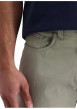 Thumbnail Pantalon en coton kaki uni avec une coupe ajustée et des poches à l'italienne - Image 5