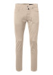 Thumbnail Pantalon en coton beige uni avec une coupe ajustée et une taille standart