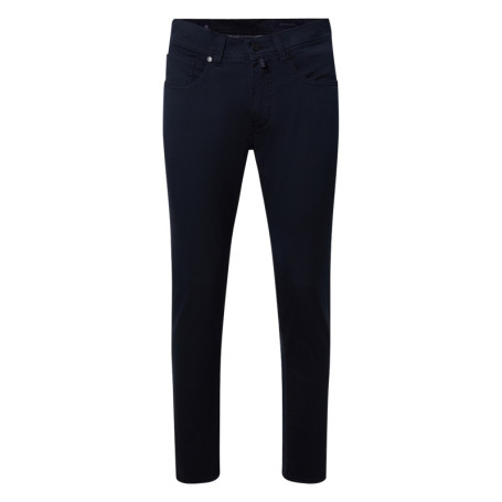 Pantalon en coton marine uni avec une coupe...