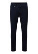 Thumbnail Pantalon en coton marine uni avec une coupe ajustée et une taille standart