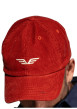 Thumbnail Casquette Brandon en coton brique à rayures pourvue du logo brodé à l'avant