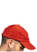 Thumbnail Casquette Brandon en coton brique à rayures pourvue du logo brodé à l'avant - Image 2