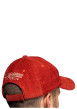 Thumbnail Casquette Brandon en coton brique à rayures pourvue du logo brodé à l'avant - Image 3