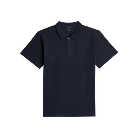 Polo en coton biologique marine uni pourvu d'un...