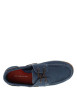 Thumbnail Mocassins bateau bleus à semelle plate et surpiqûres blanches sur l'empeigne - Image 4