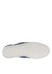 Thumbnail Mocassins bateau bleus à semelle plate et surpiqûres blanches sur l'empeigne - Image 5