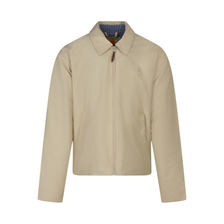 Blouson beige uni pourvu d'une coupe droite et...