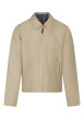Thumbnail Blouson beige uni pourvu d'une coupe droite et d'un col chemise
