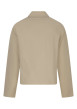 Thumbnail Blouson beige uni pourvu d'une coupe droite et d'un col chemise - Image 2
