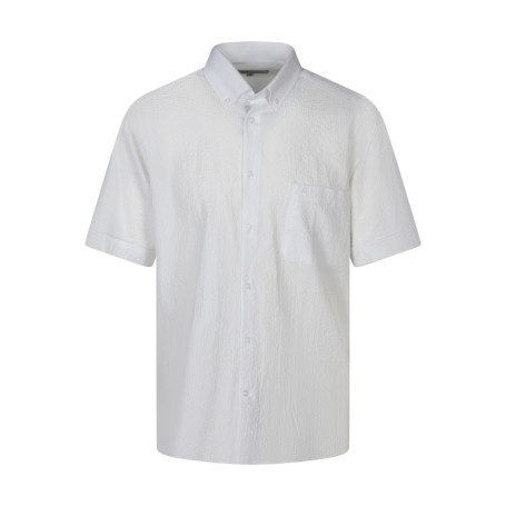 Chemise en coton blanche unie avec une coupe...