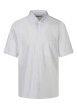 Thumbnail Chemise en coton blanche unie avec une coupe droite et un col américain