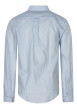 Thumbnail Chemise bleue claire en lin à rayures avec une coupe droite et un col américain - Image 2