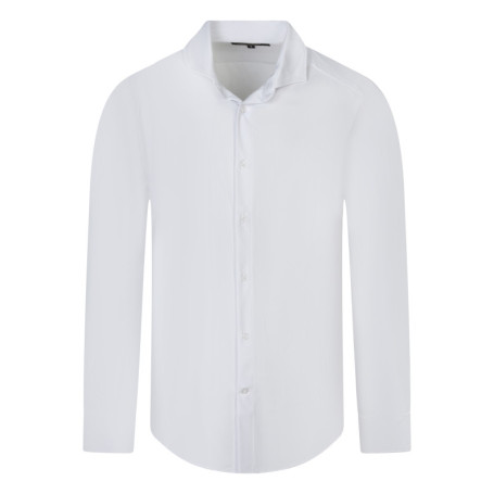 Chemise blanche unie pourvue d'une coupe droite...