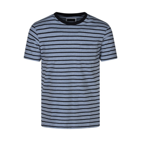 T-shirt en coton bleu à rayures pourvu d'une...