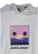 Thumbnail Sweat gris clair uni pourvu d'une coupe droite et d'un imprimé couché de soleil - Image 3