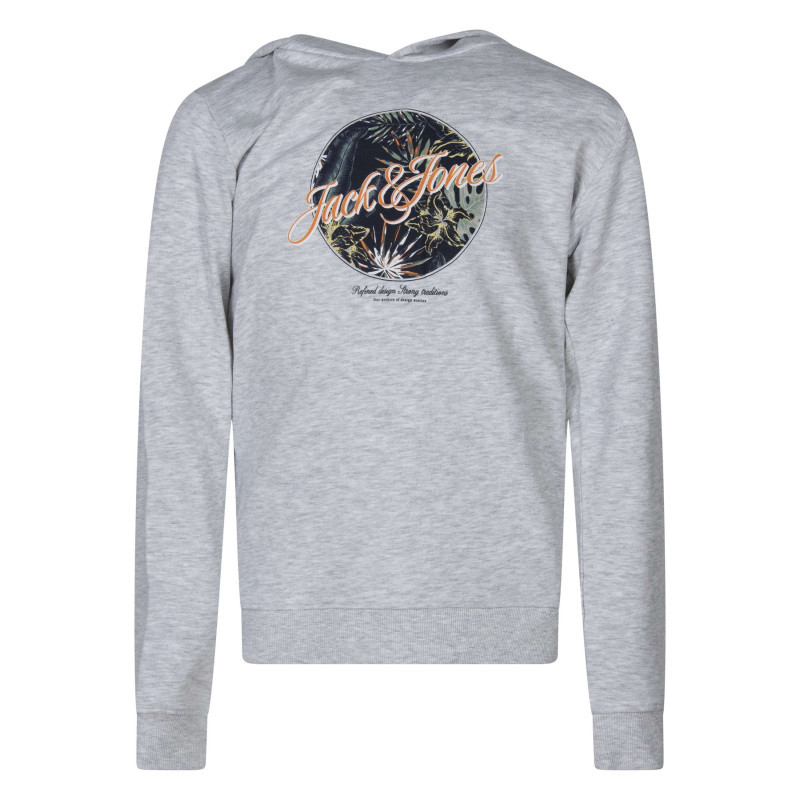 Jack & Jones - Sweat Gris Uni Pourvu D'une Coupe Droite Et D'un Imprimé Tropical - Gris