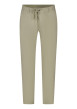 Thumbnail Pantalon chino en coton et lin mélangé beige uni pourvu d'une coupe slim