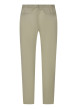 Thumbnail Pantalon chino en coton et lin mélangé beige uni pourvu d'une coupe slim - Image 2