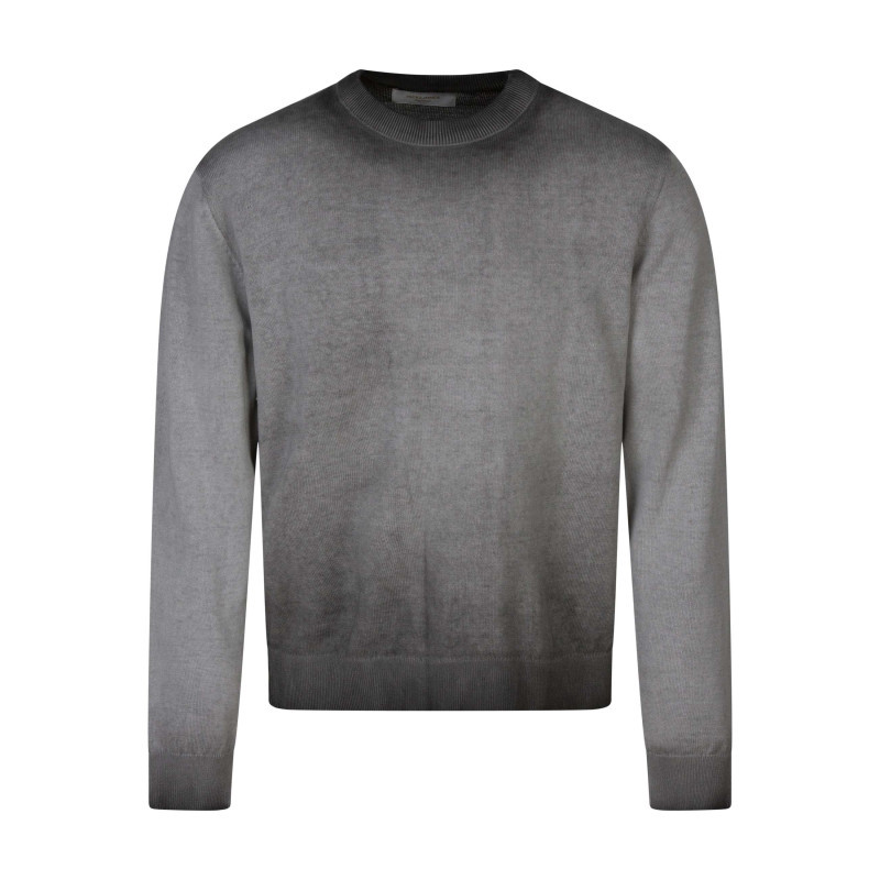 Jack & Jones - Pull En Coton Biologique Noir Uni Pourvu D'un Col Rond Et D'un Aspect Fumé - Noir Jack & Jones - Pull En Coton Biologique Noir Uni Pourvu D'un Col Rond Et D'un Aspect Fumé - Noir