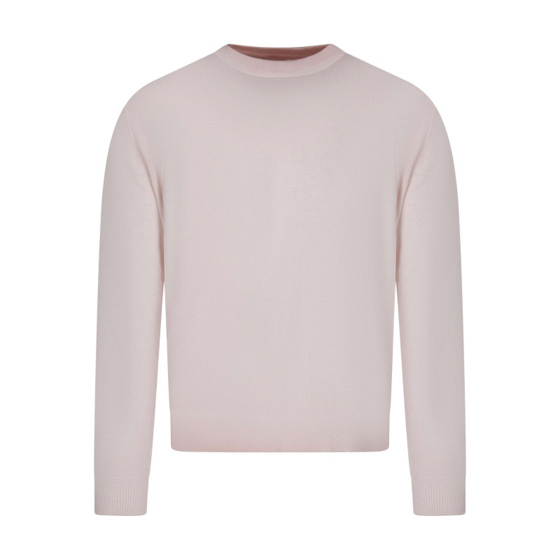 Jack & Jones - Pull En Coton Biologique Rose Uni Pourvu D'un Col Rond Et D'un Aspect Fumé - Rose Jack & Jones - Pull En Coton Biologique Rose Uni Pourvu D'un Col Rond Et D'un Aspect Fumé - Rose